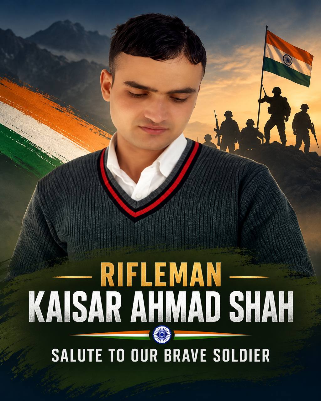 शहीद राइफलमैन कैसर अहमद शाह की जीवनी | Rifleman Kaisar Ahmad Shah